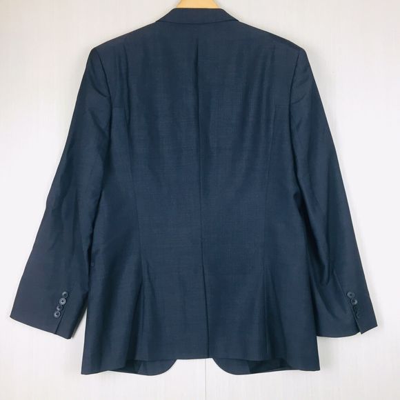 HUGO BOSS Men Gray Virgin Wool Red Tag Super 100 Sport Coat Blazer 42S (48R) - Picture 7 of 12